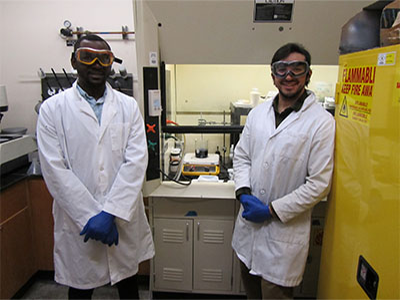 Moses and Stephen in the Lab