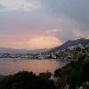 Sunset over Pythagorio, Samos, birthplace of the ancient geometer Pythagorus
