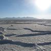 There are 12000 square kilometers of salt flats en La Salar De Uyuni 