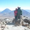 At almost 20,000 feet on Cerro Toko, with other picture perfect volcanoes in the background