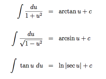 Simple integrals