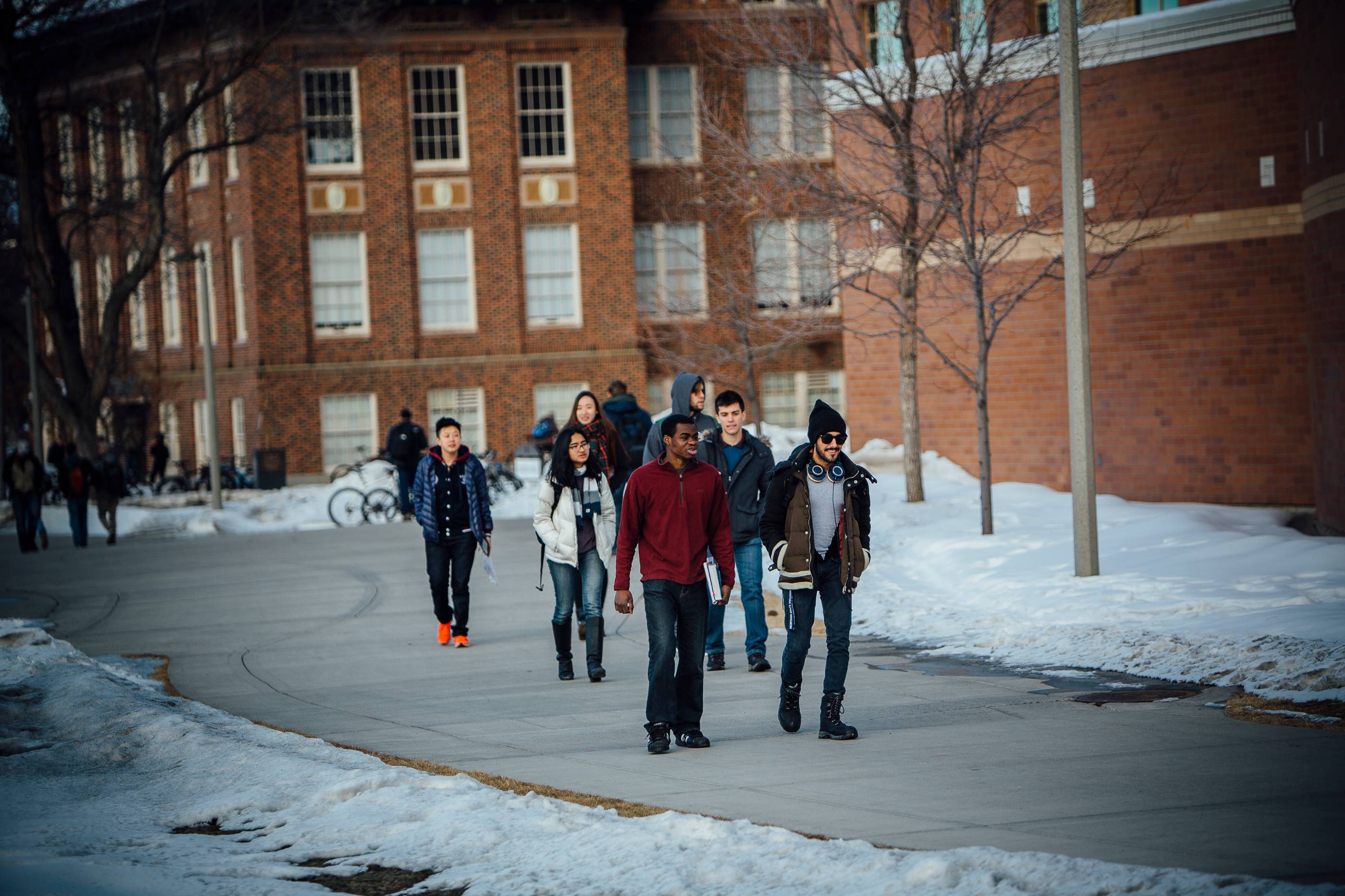 Students Walking on Campus